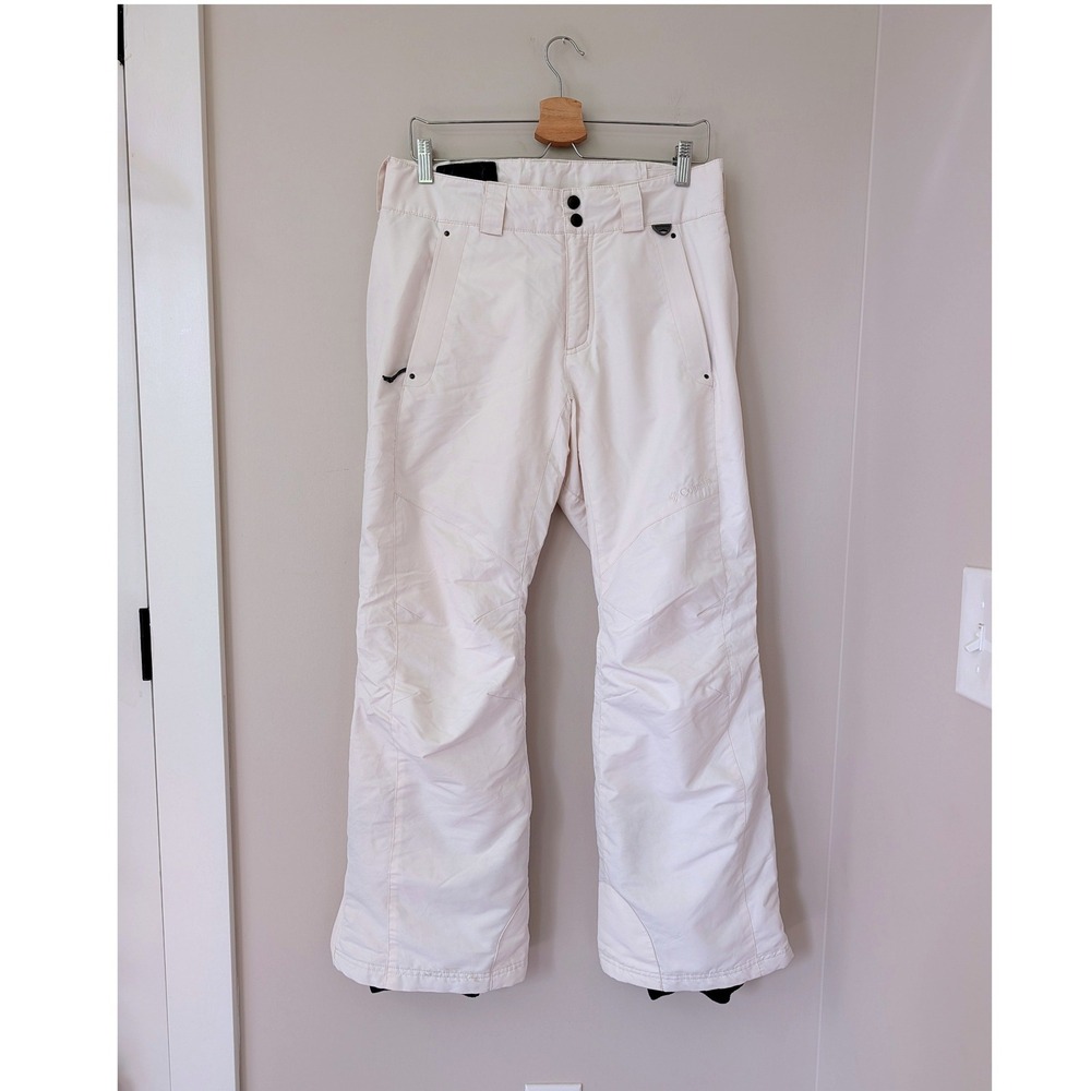 Columbia Omni-Tech Ski Pants Womens Small White SL8291 Insulated Snowboard Pants